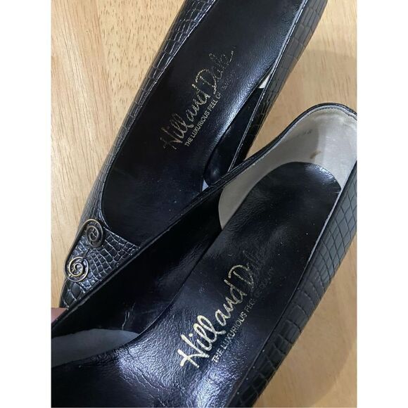 Hill and Dale vintage croc leather block heels size 9AA - Picture 5 of 8